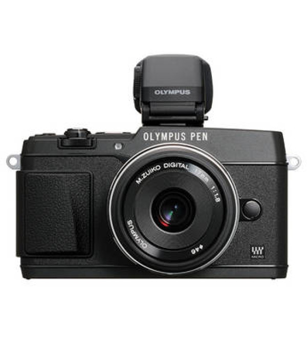Olympus E-P5 Mirrorless Digital Camera with 17mm f/2.8 Lens and VF-4 Viewfinder (Black) EP5