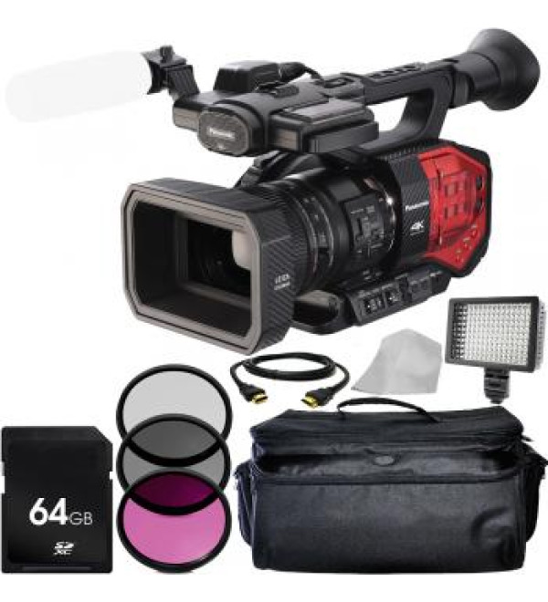 Panasonic AG-DVX200 4K Handheld Camcorder with Four Thirds Sensor and Integrated Zoom Lens Basic Bundle