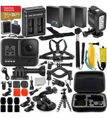 GoPro HERO8 Action Camera (Black) with Premium Accessory Memory Bundle