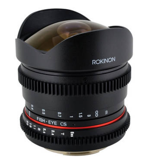 Rokinon 8mm T/3.8 Fisheye Cine Lens for Canon