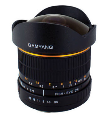 Samyang 8mm Ultra Wide Angle f/3.5 Fisheye Lens for Canon Mount