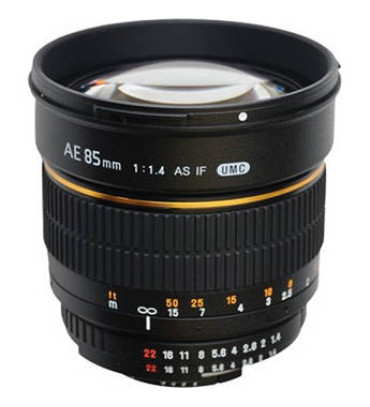 Samyang 85mm f/1.4 Aspherical Lens for Nikon With Focus Confirm Chip