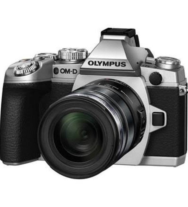 Olympus OM-D E-M1 Camera (Silver) + EZ M 12-50mm Lens