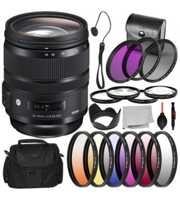 Sigma 24-70mm f/2.8 DG OS HSM Art Lens for Canon EF - 576954 with Essential Bundle