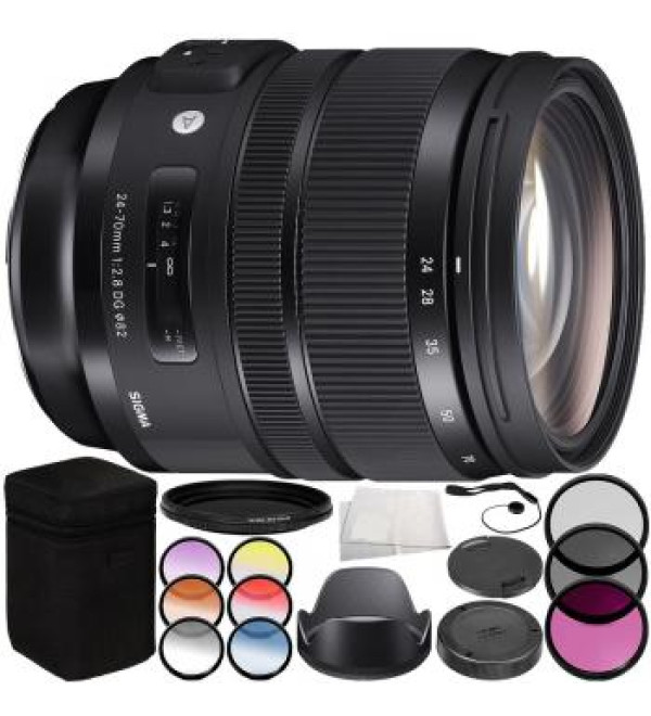 Sigma 24-70mm f/2.8 DG OS HSM Art Lens for Nikon F - 576955 Accessory Bundle