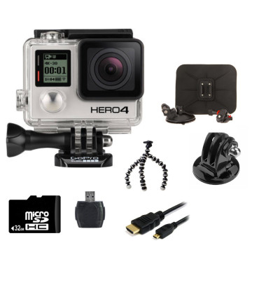 GoPro Hero4 Silver Edition + Car Kit Bundle