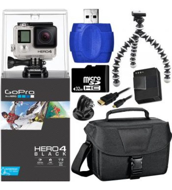 GoPro Hero4 Black Edition Camera + Car Kit Bundle