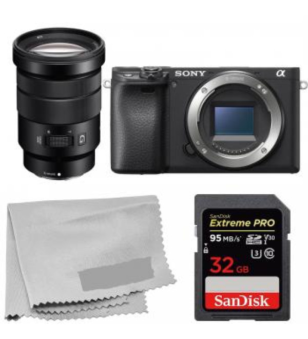 Sony Alpha a6400 Mirrorless Digital Camera with Sony 18-105mm Lens & Starter Accessory Bundle