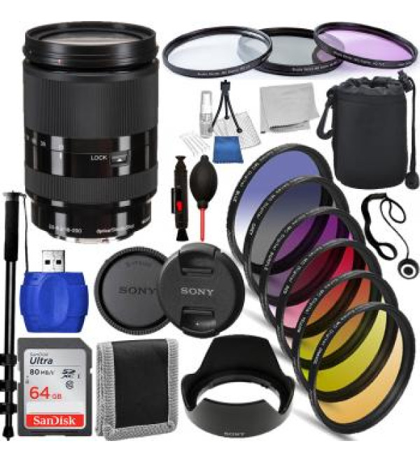 Sony E 18-200mm f/3.5-6.3 OSS LE Lens - SEL18200LE Must Have Bundle