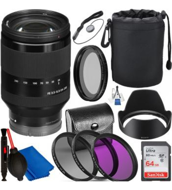 Sony FE 24-240mm f/3.5-6.3 OSS - SEL24240 with Standard Accessory Bundle