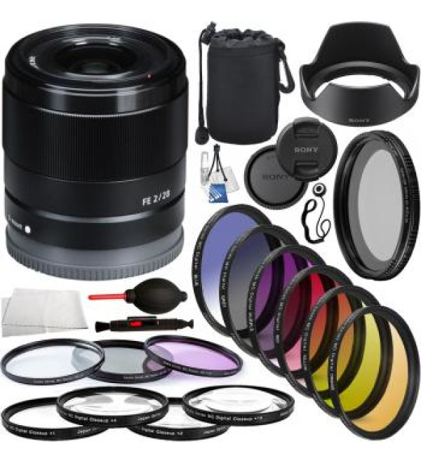 Sony FE 28mm f/2 Lens - SEL28F20 Professional Lens Bundle