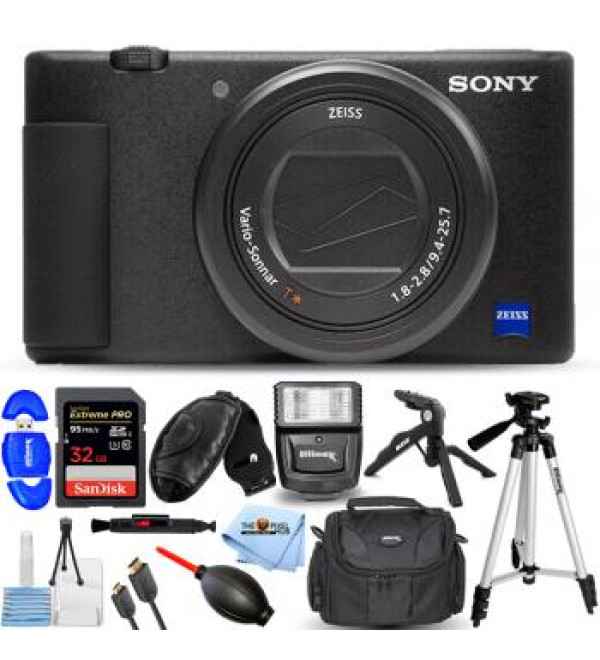 Sony ZV-1 Digital Camera (Black) Accessory Bundle