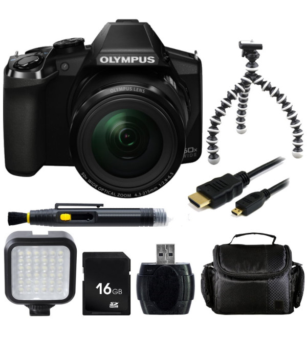 Olympus Stylus SP-100E Digital Camera + Accessory Bundle