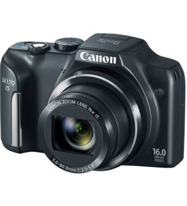 Canon Power Shot SX170 IS Point-and-Shoot Camera (Black)