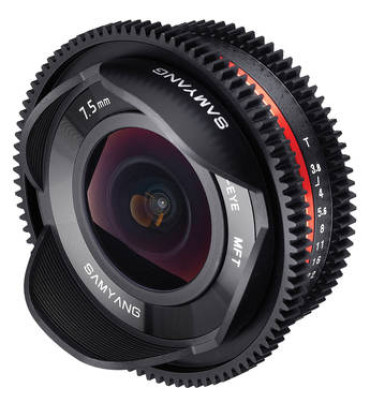 Samyang 7.5mm T3.8 UMC Fisheye Video Lens - Micro Four Thirds Fit