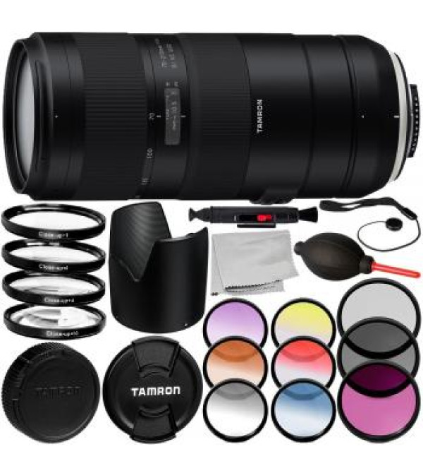 Tamron 70-210mm f/4 Di VC USD Lens for Nikon F - AFA034N-700 and Essential Accessory Bundle