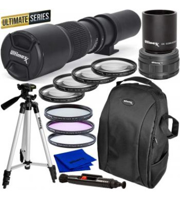 Ultimaxx High-Power 500mm/1000mm f/8 Manual Lens for Nikon Z-Mount Mirrorless Cameras and Accessory Bundle