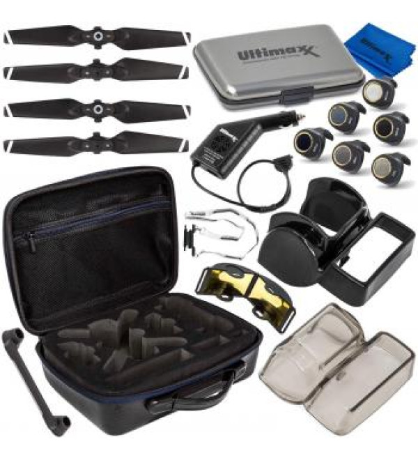 Ultimaxx Must-Have Accessory Bundle for Use with DJI Spark Foldable Quadcopter
