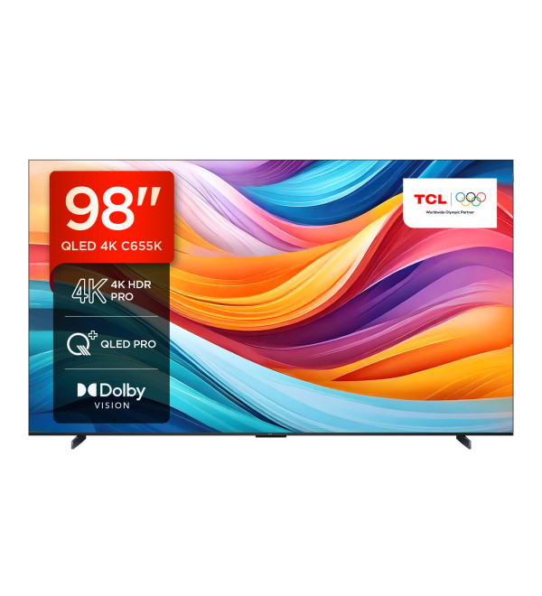 TCL 98C655K TV 2.49 m (98") 4K Ultra HD Smart TV Wi-Fi Black 450 cd/m²